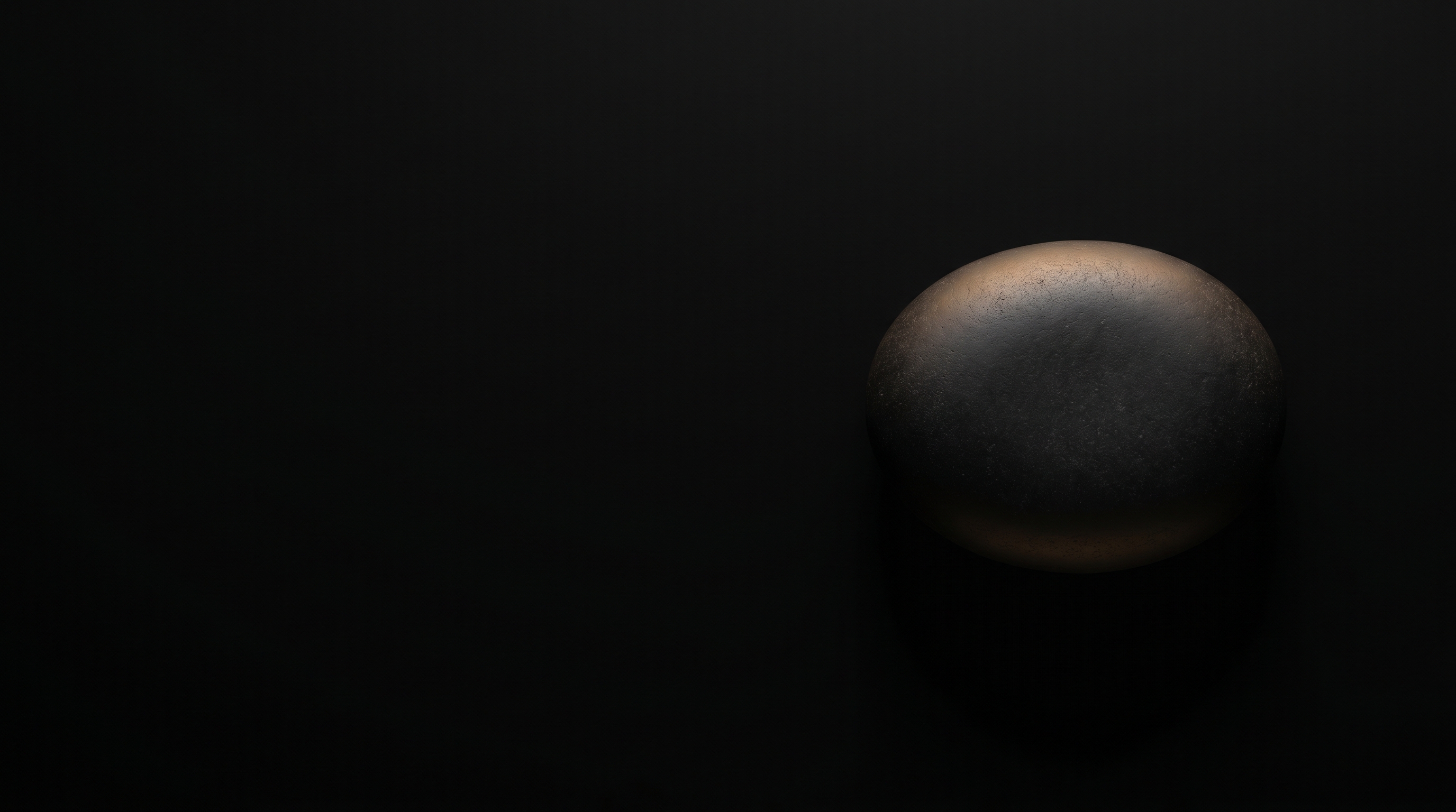 Black Zen Stone On Black Void
